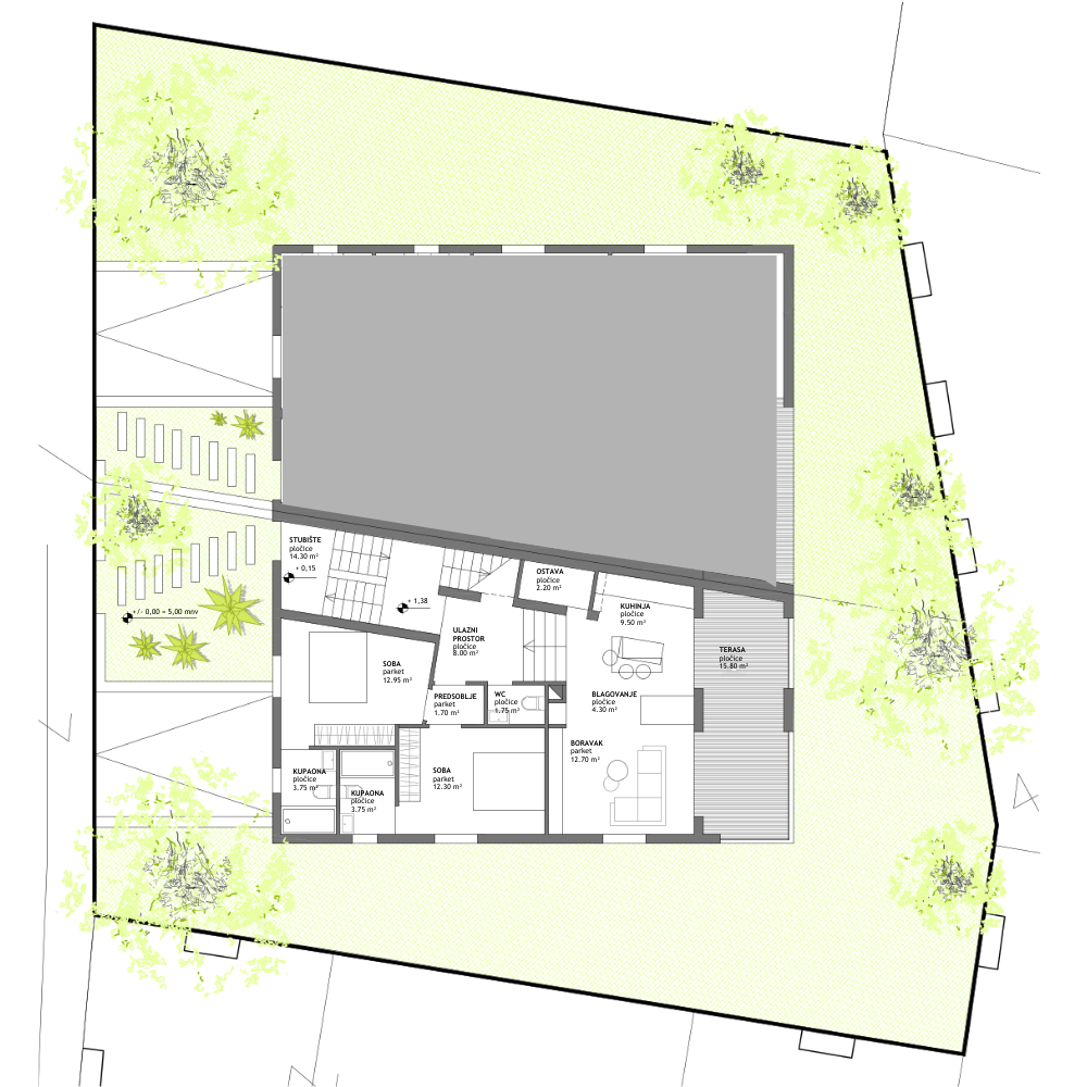 Floor Plan with Size Unit 1